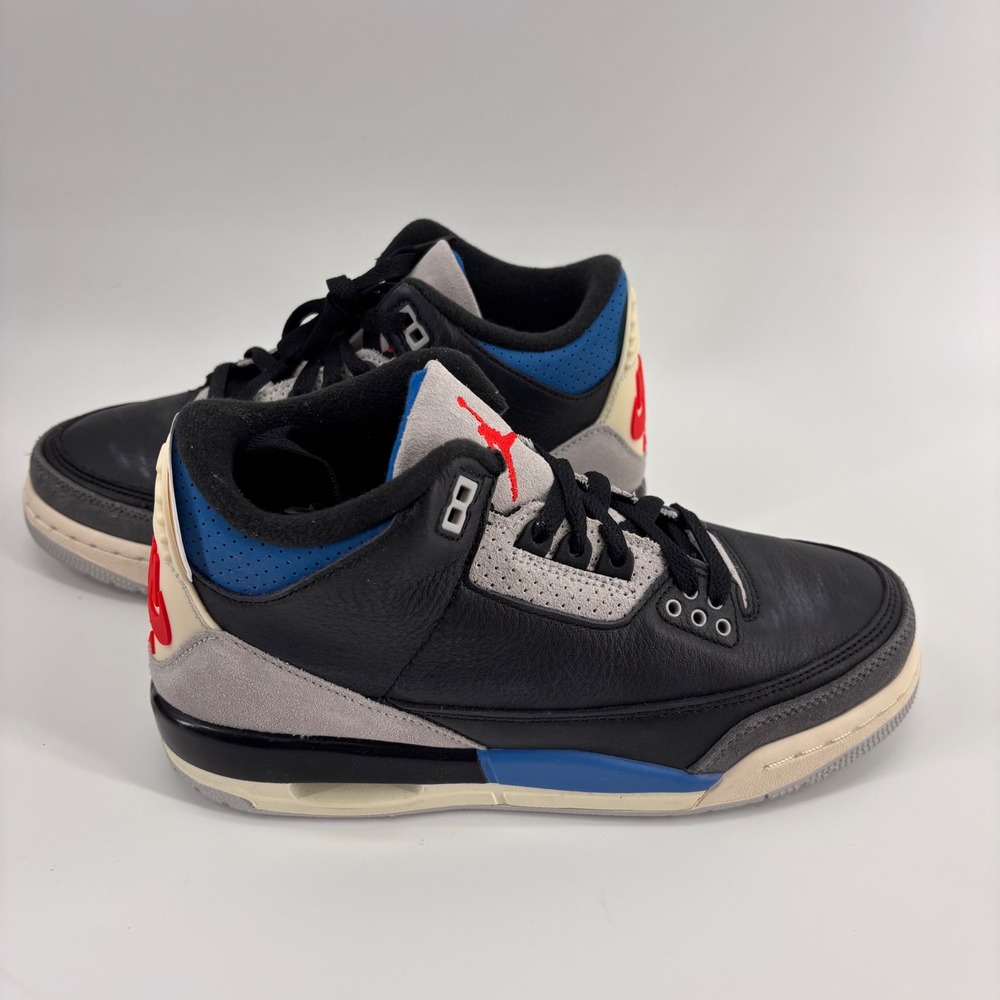 Jordan Air Jordan 3 Retro Kids 6Y Black Grey Blue IB8968-004 Basketball Sneakers